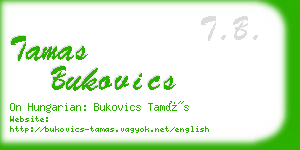 tamas bukovics business card